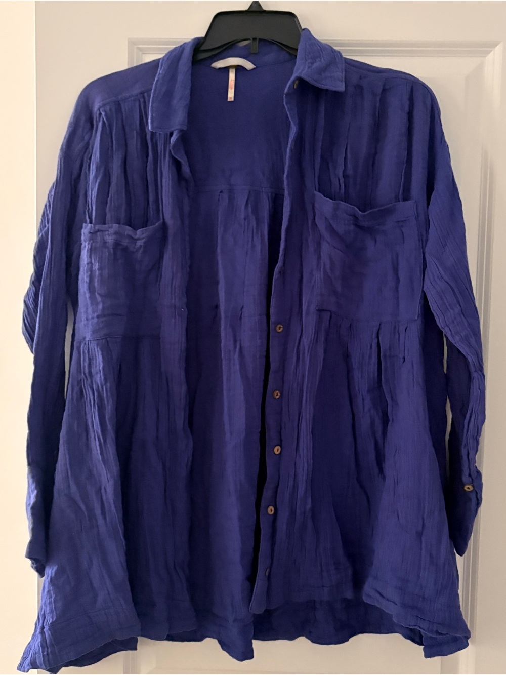 Free People Cotton Button-Down Shirt